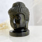 GOLD SHEEN OBSIDIAN BUDDHA HEAD