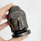 SILVER SHEEN OBSIDIAN BUDDHA HEAD