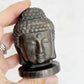 SILVER SHEEN OBSIDIAN BUDDHA HEAD