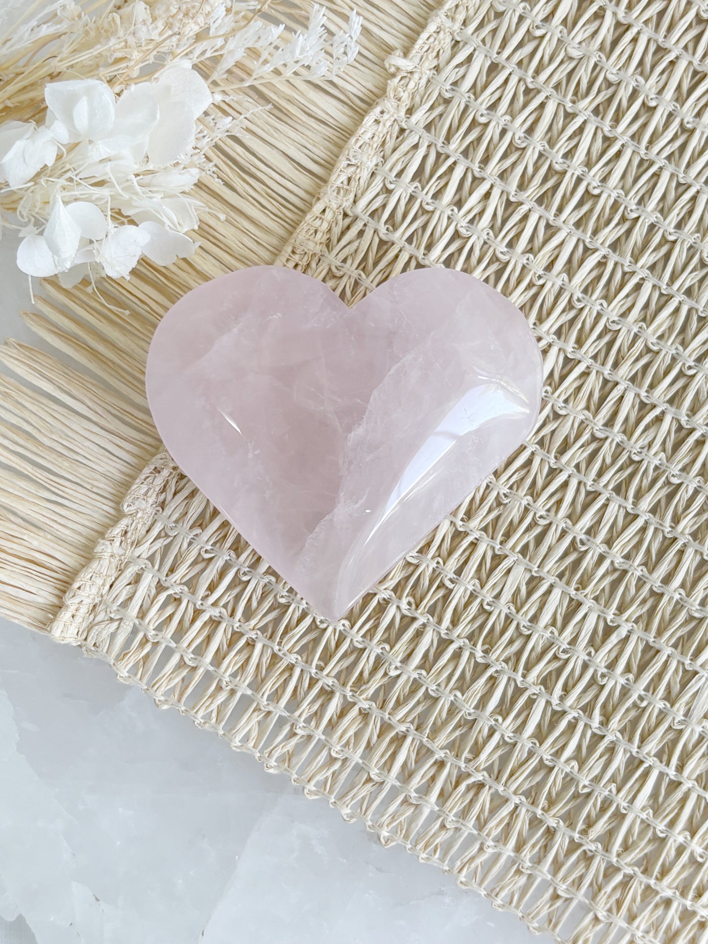 ROSE QUARTZ HEART || RQH01