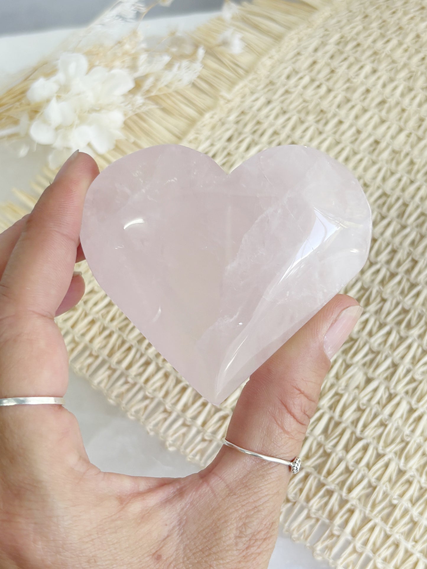 ROSE QUARTZ HEART || RQH01