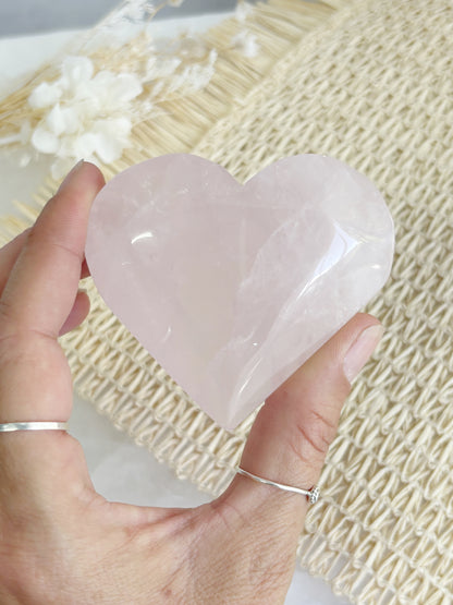 ROSE QUARTZ HEART || RQH01