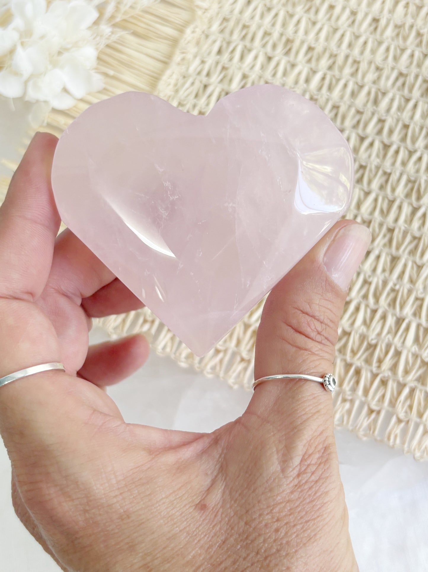 ROSE QUARTZ HEART || RQH02