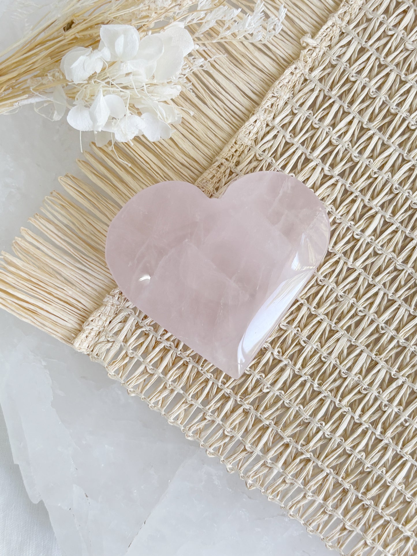 ROSE QUARTZ HEART || RQH03