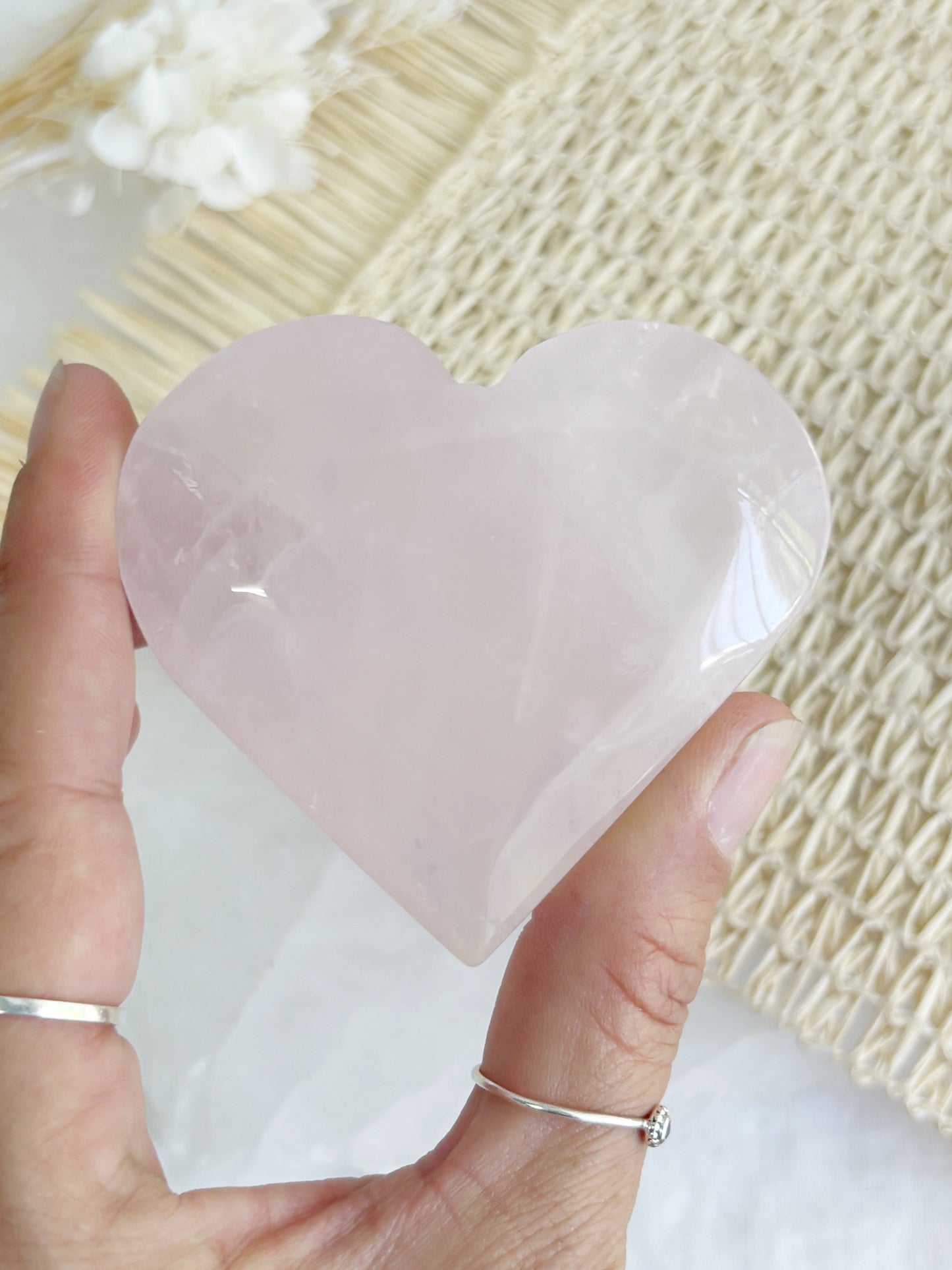 ROSE QUARTZ HEART || RQH03