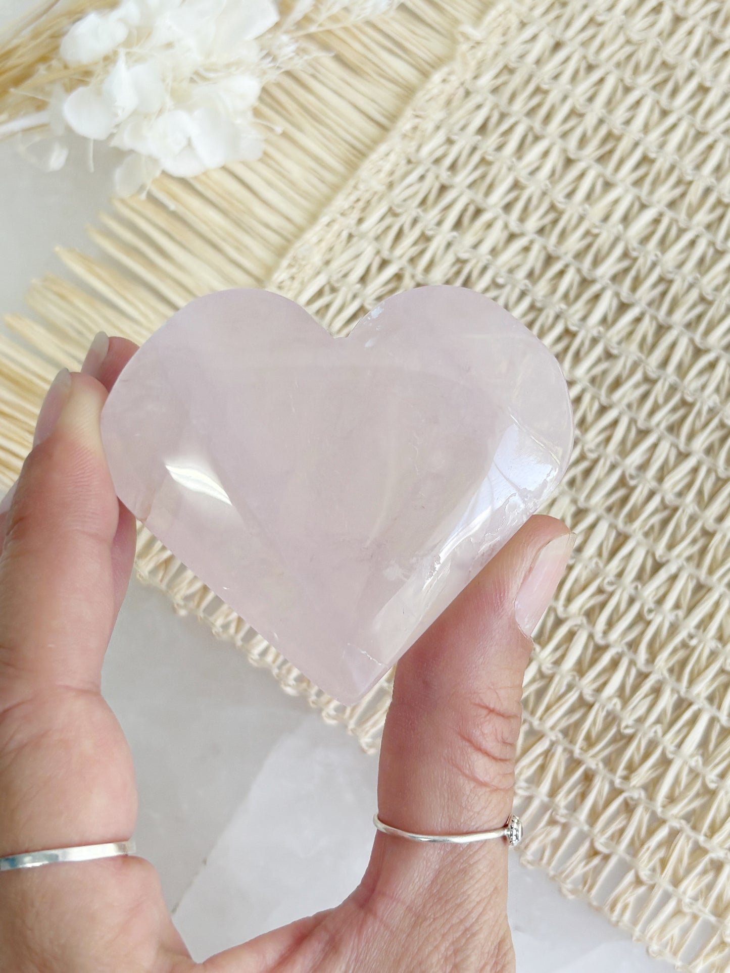 ROSE QUARTZ HEART || RQH04