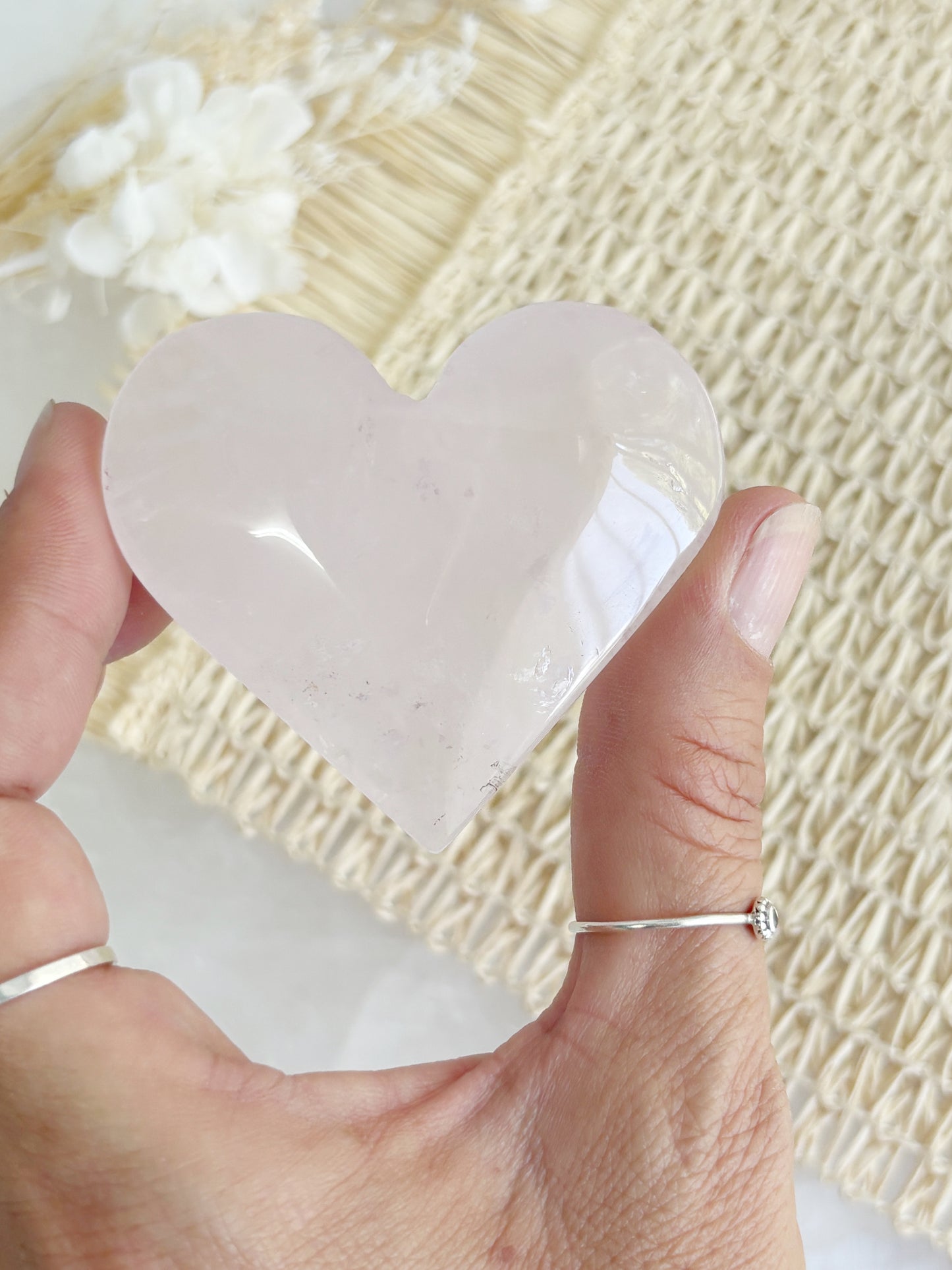 ROSE QUARTZ HEART || RQH05