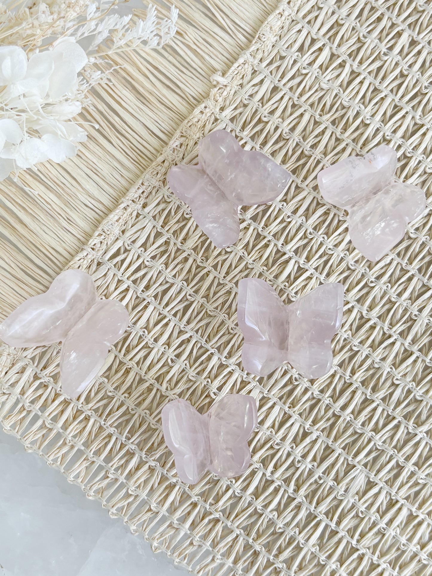 ROSE QUARTZ MINI 3D BUTTERFLY || INTUITIVELY CHOSEN