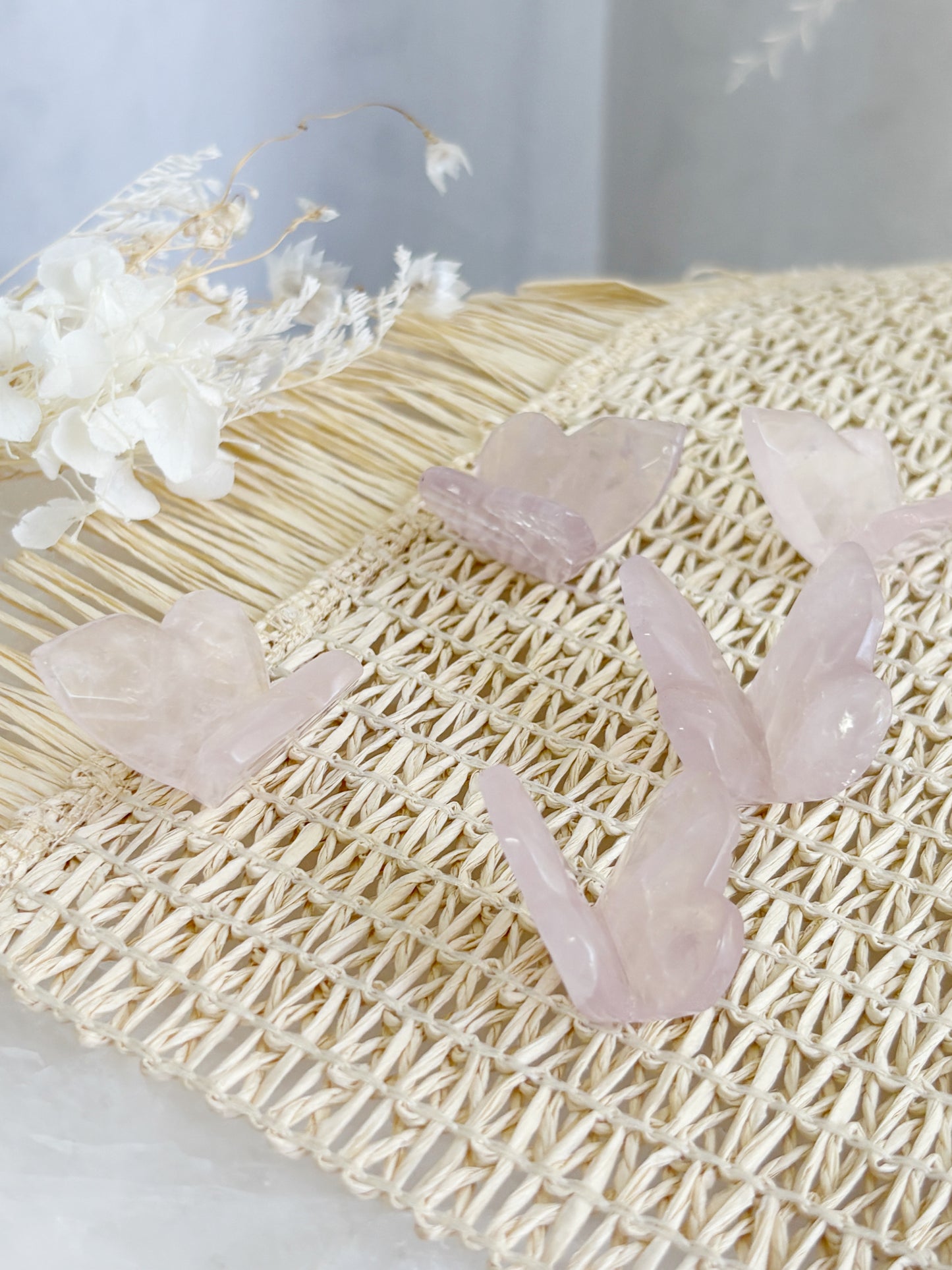 ROSE QUARTZ MINI 3D BUTTERFLY || INTUITIVELY CHOSEN