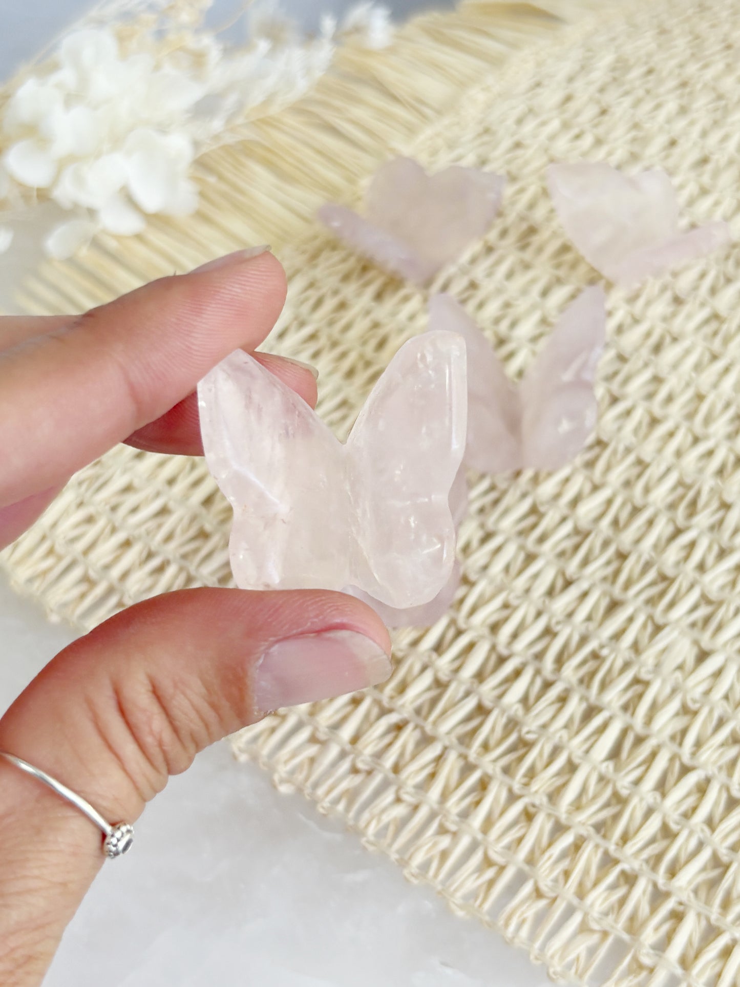 ROSE QUARTZ MINI 3D BUTTERFLY || INTUITIVELY CHOSEN