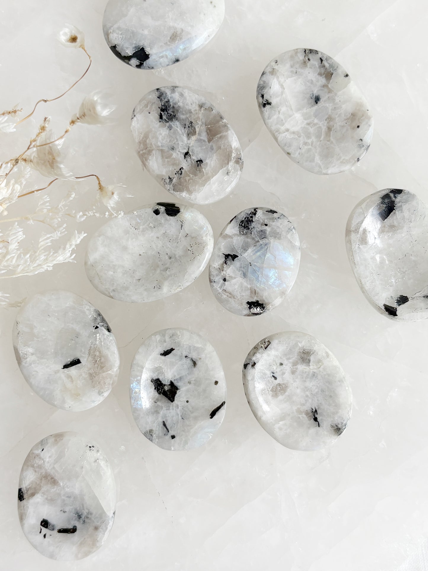 RAINBOW MOONSTONE WORRY STONE || INTUITIVELY CHOSEN