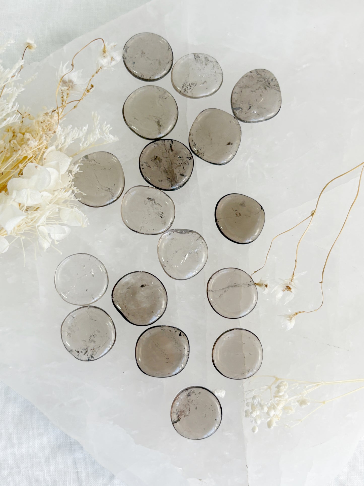 SMOKEY QUARTZ MINI FLATSTONE || INTUITIVELY CHOSEN