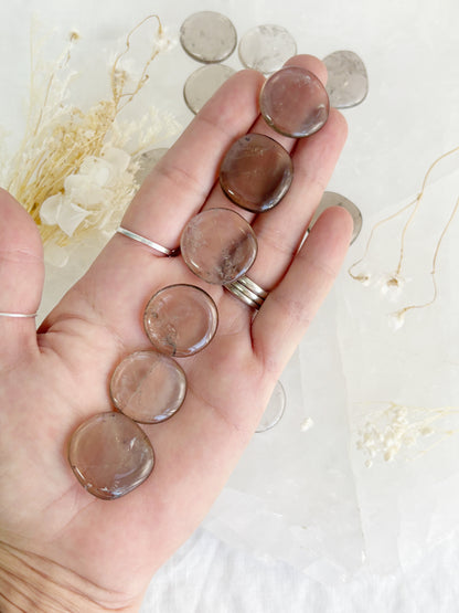 SMOKEY QUARTZ MINI FLATSTONE || INTUITIVELY CHOSEN