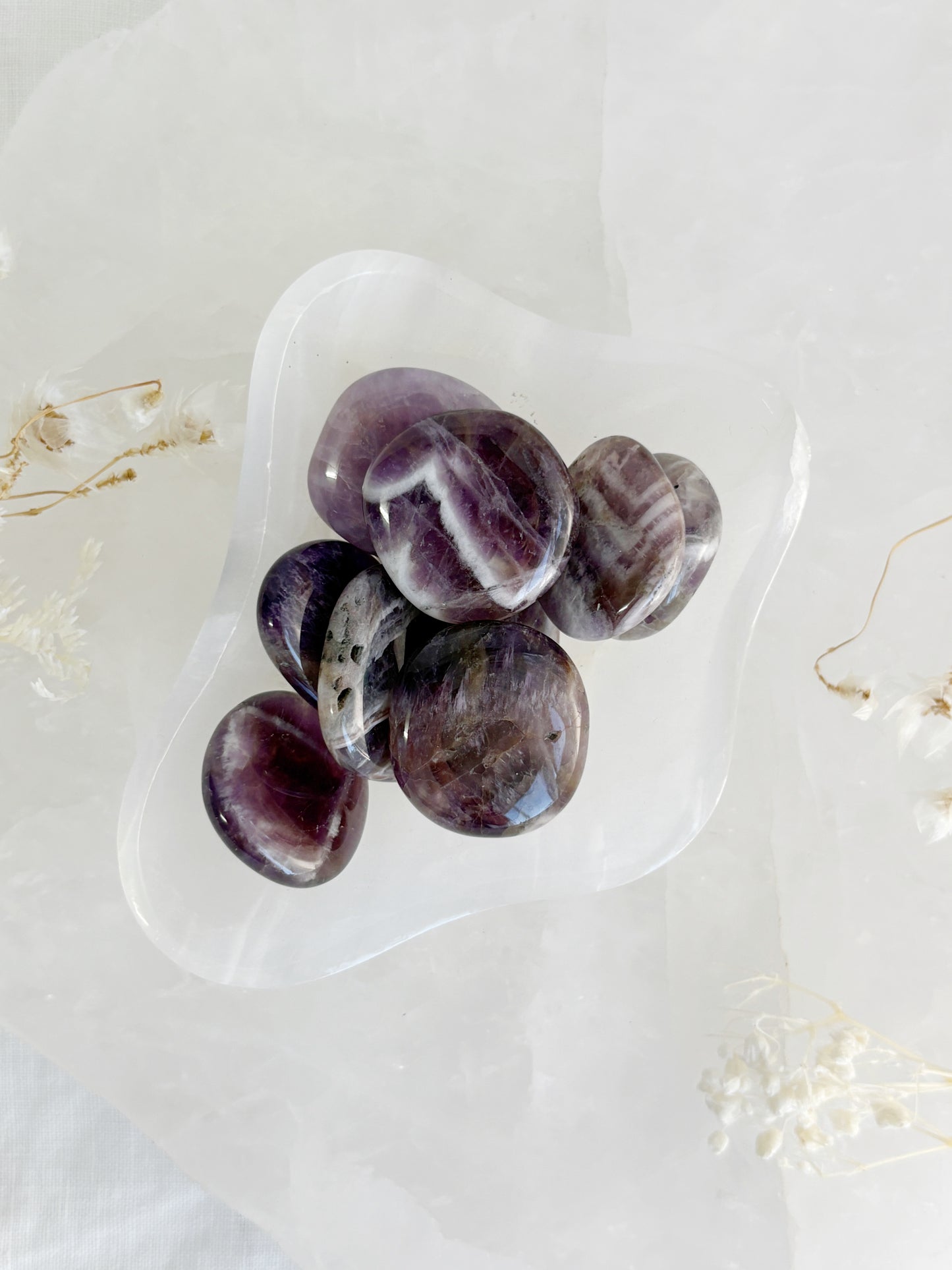 DREAM AMETHYST MINI FLAT STONE || INTUITIVELY CHOSEN