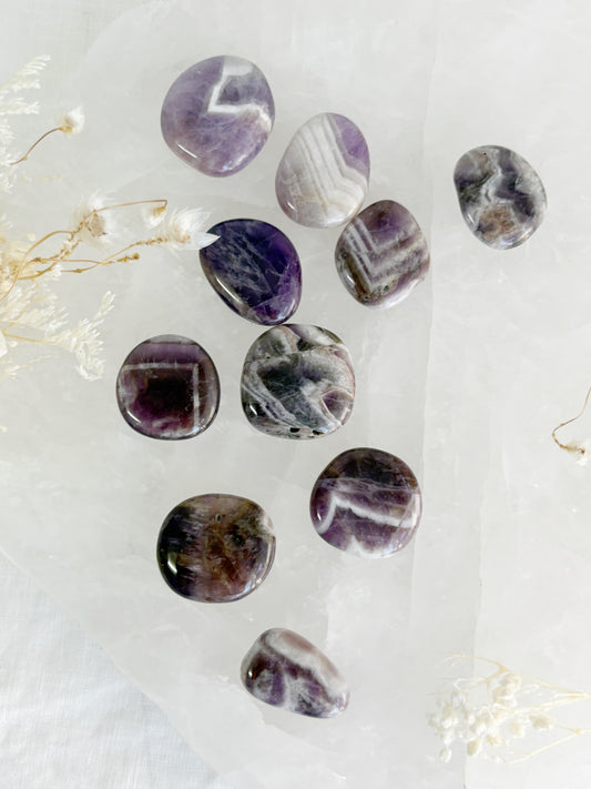 DREAM AMETHYST MINI FLAT STONE || INTUITIVELY CHOSEN