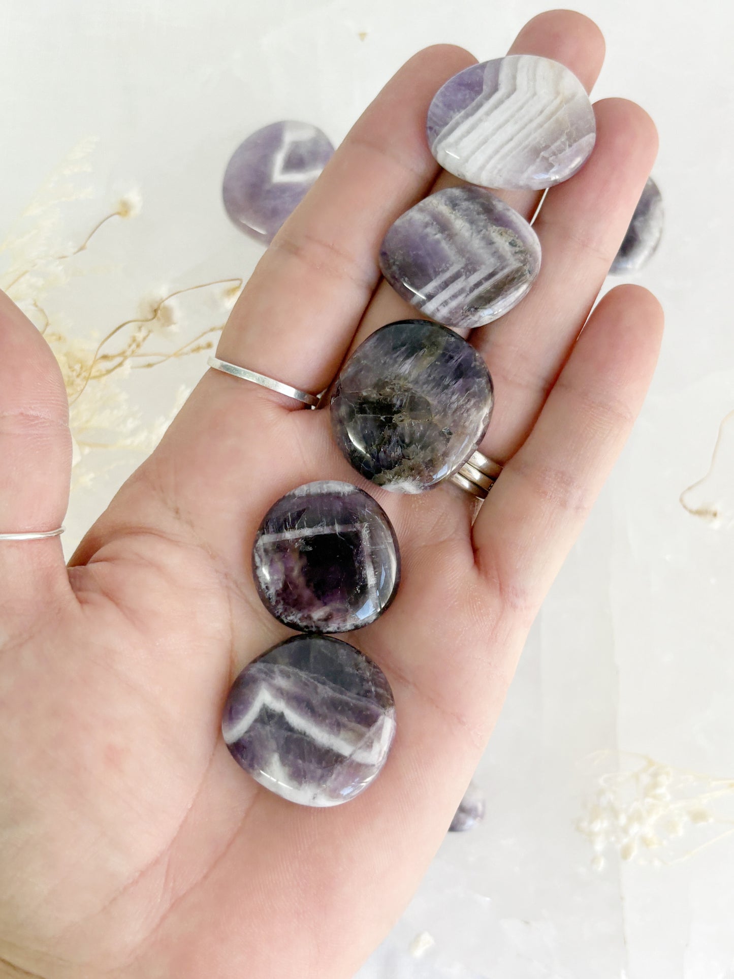 DREAM AMETHYST MINI FLAT STONE || INTUITIVELY CHOSEN