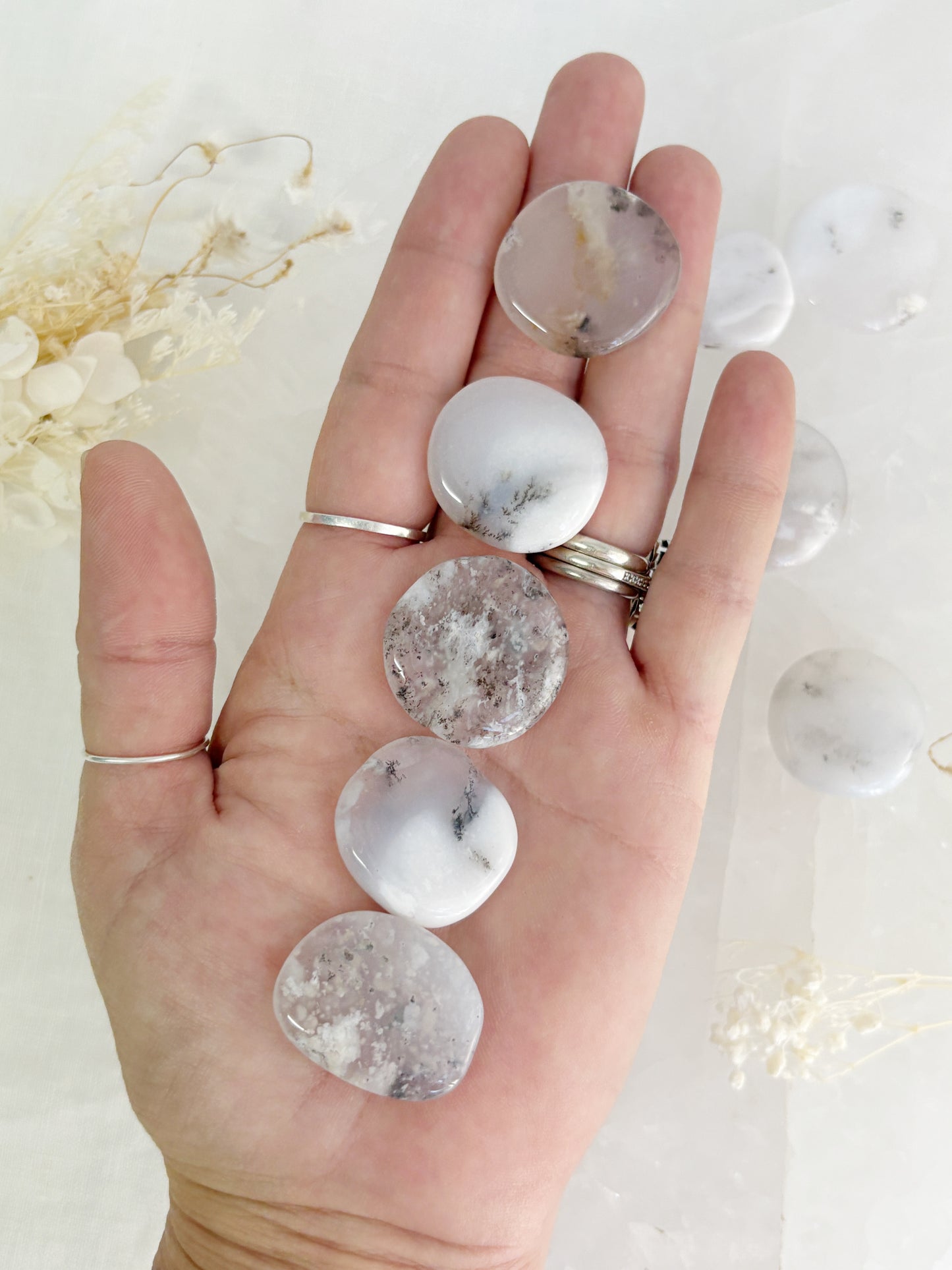 DENDRIC AGATE MINI FLAT STONE || INTUITIVELY CHOSEN