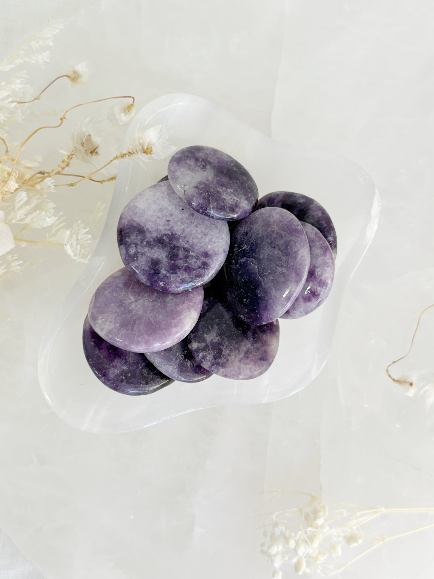 LEPIDOLITE IRREGULAR MINI FLAT STONE || INTUITIVELY CHOSEN