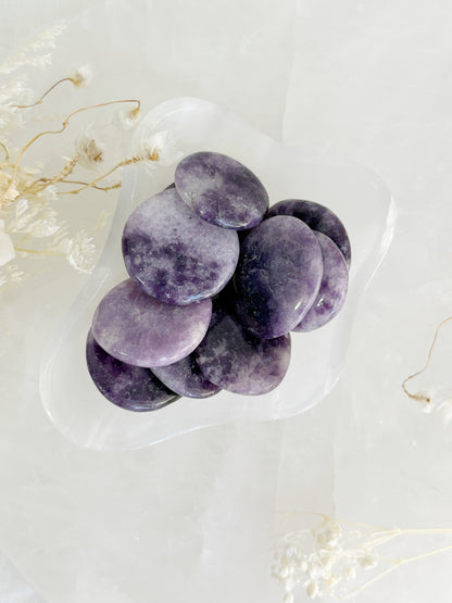 LEPIDOLITE IRREGULAR MINI FLAT STONE || INTUITIVELY CHOSEN