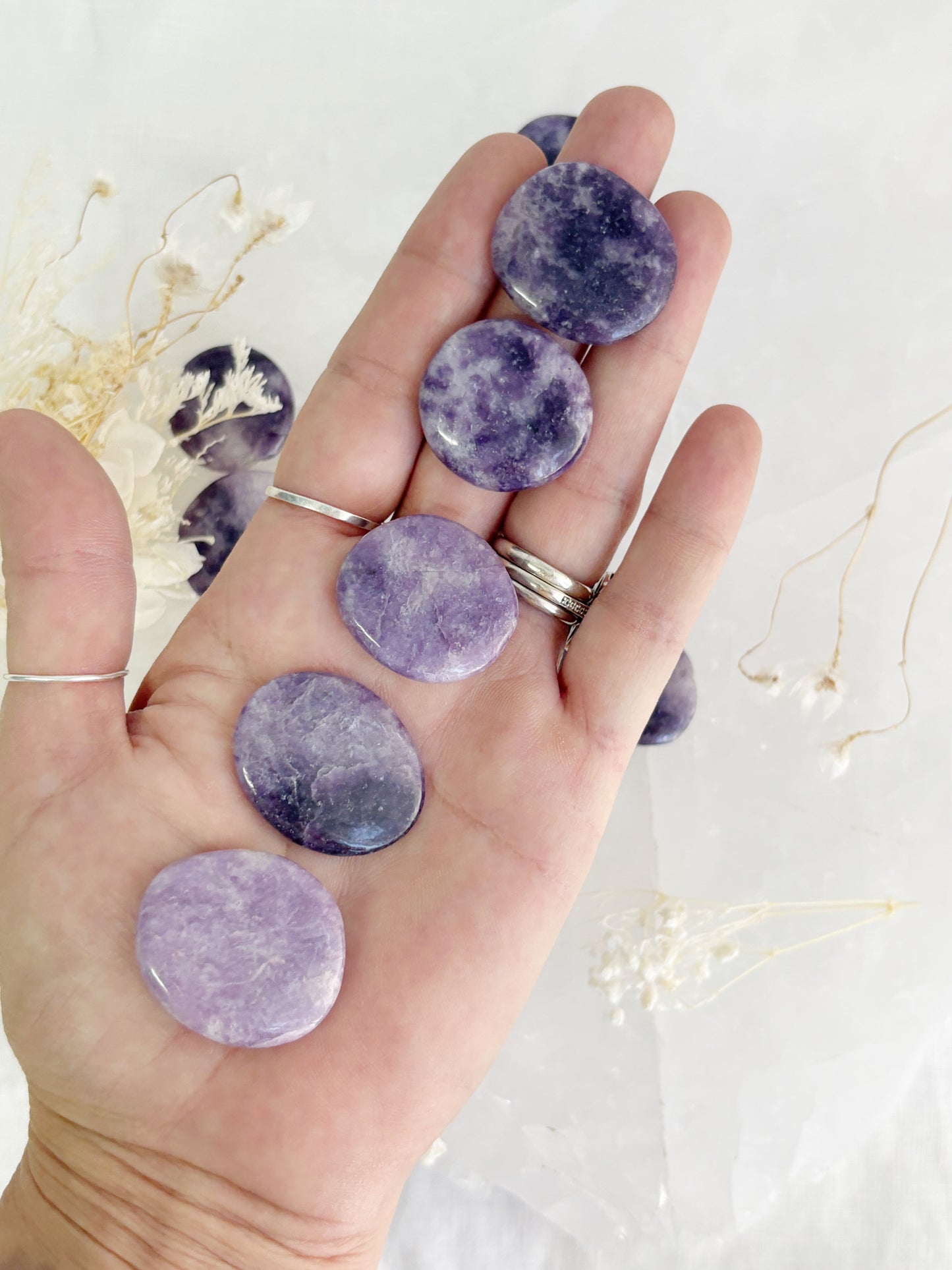 LEPIDOLITE IRREGULAR MINI FLAT STONE || INTUITIVELY CHOSEN