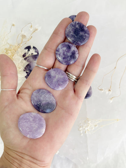 LEPIDOLITE IRREGULAR MINI FLAT STONE || INTUITIVELY CHOSEN