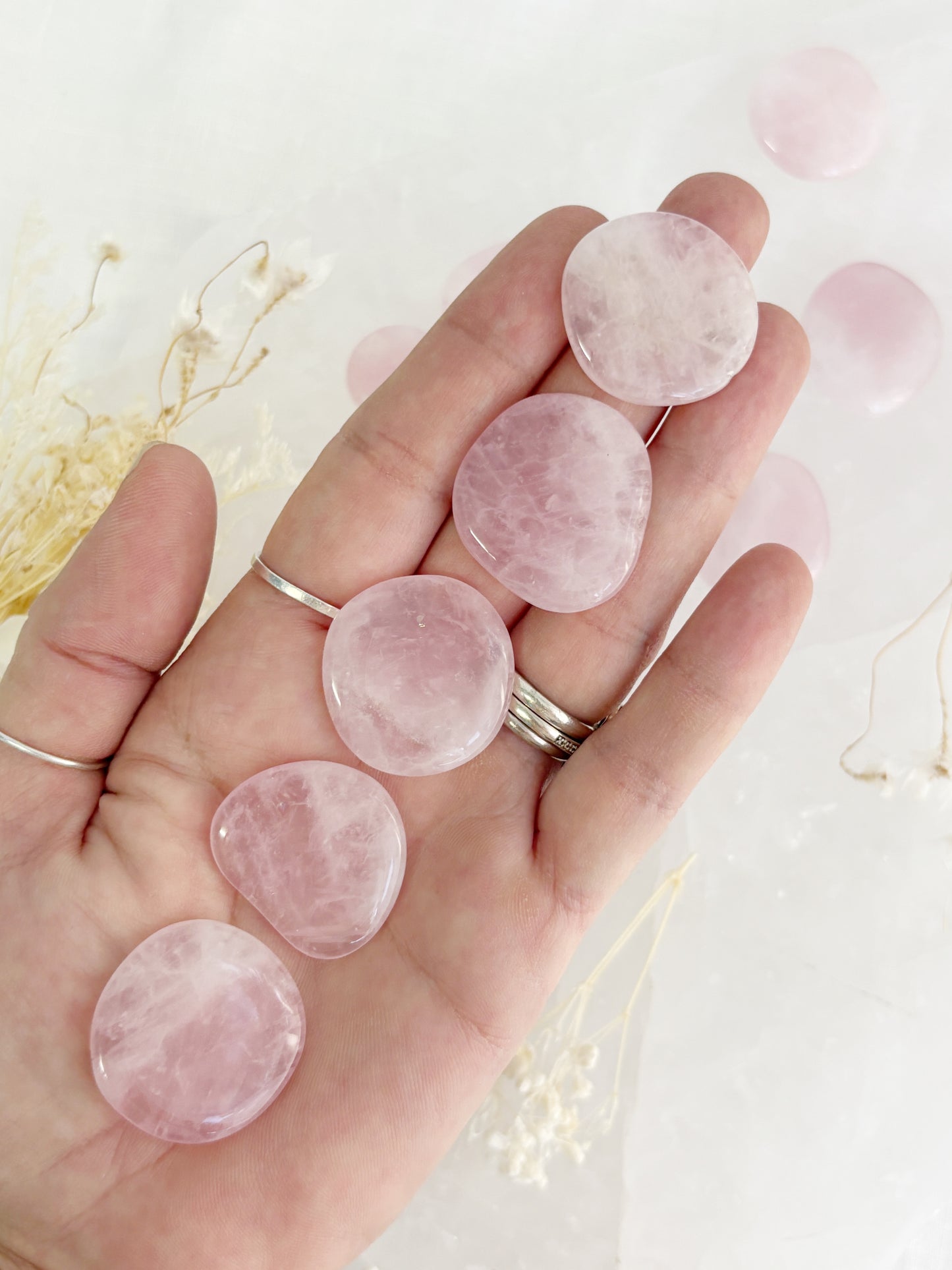 ROSE QUARTZ IRREGULAR MINI FLATSTONE || INTUTITVELY CHOSEN