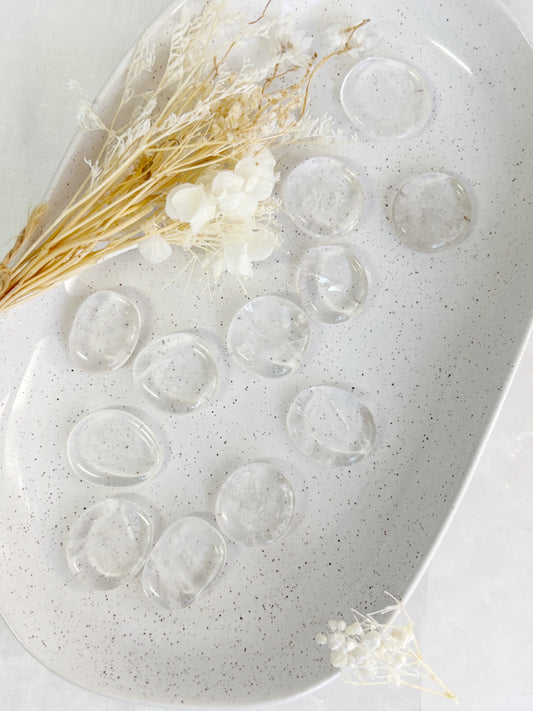 CLEAR QUARTZ MINI FLATSTONE || INTUITIVELY CHOSEN
