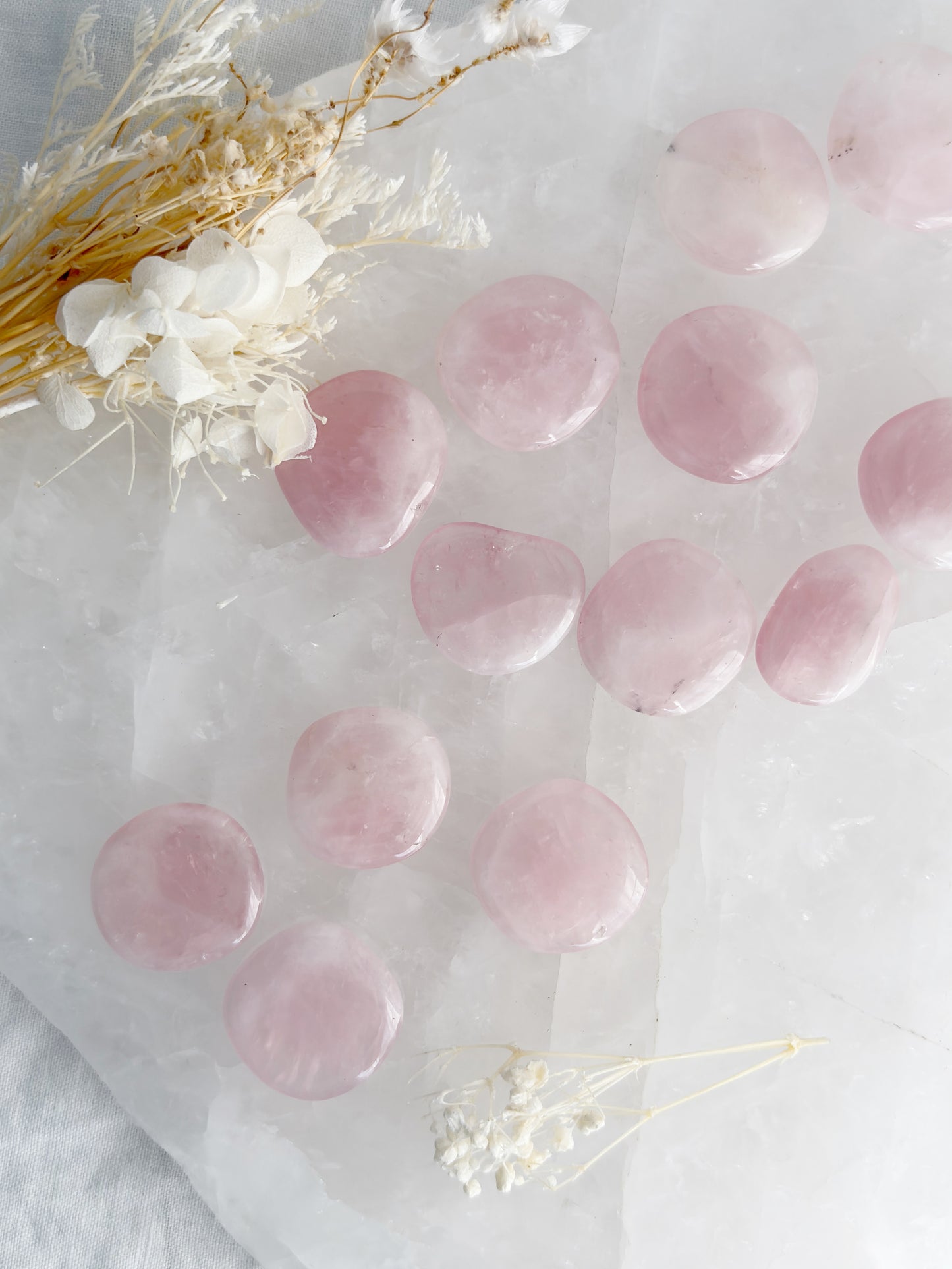 ROSE QUARTZ IRREGULAR MINI FLATSTONE || INTUTITVELY CHOSEN
