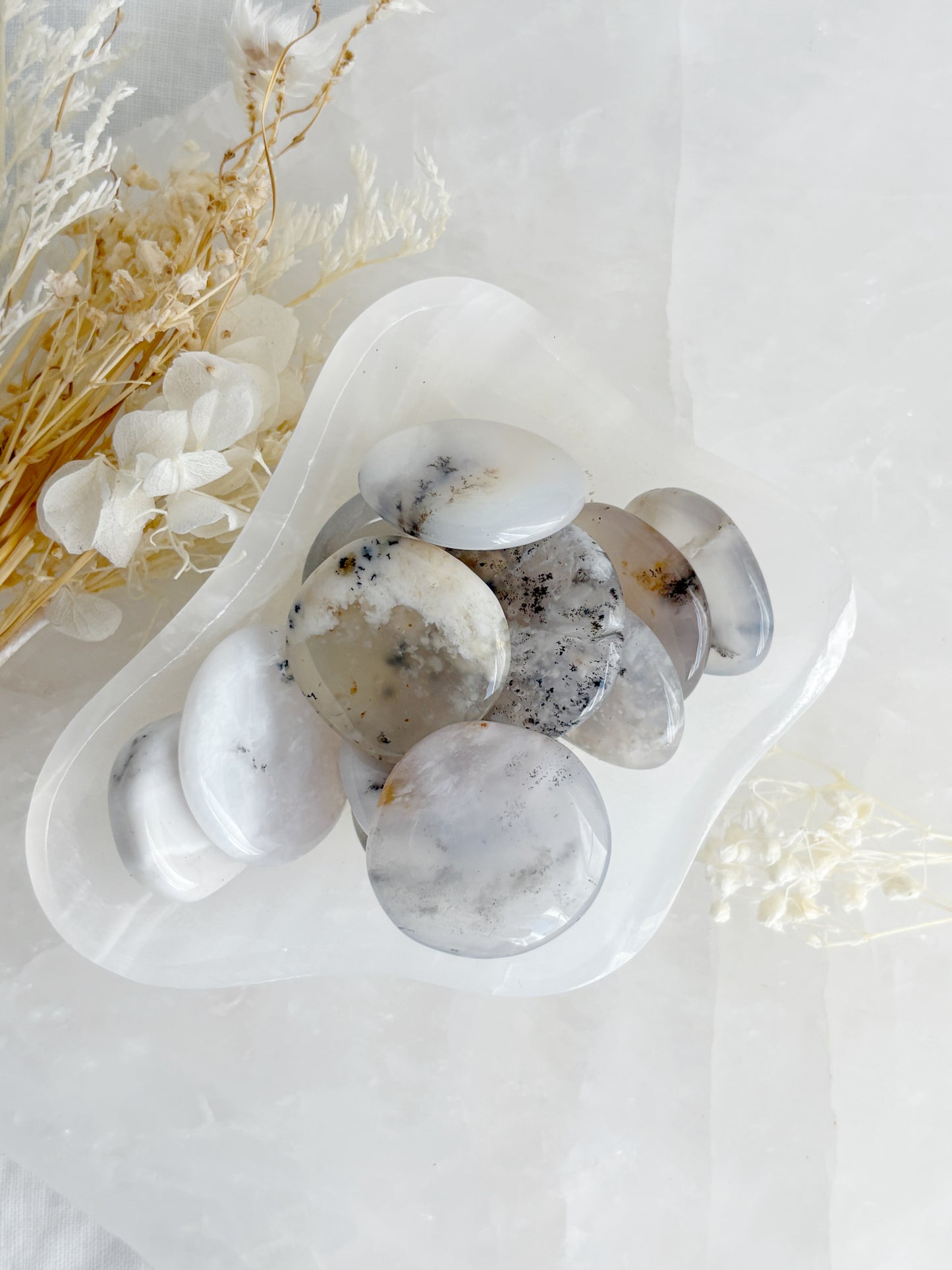 DENDRIC AGATE MINI FLAT STONE || INTUITIVELY CHOSEN