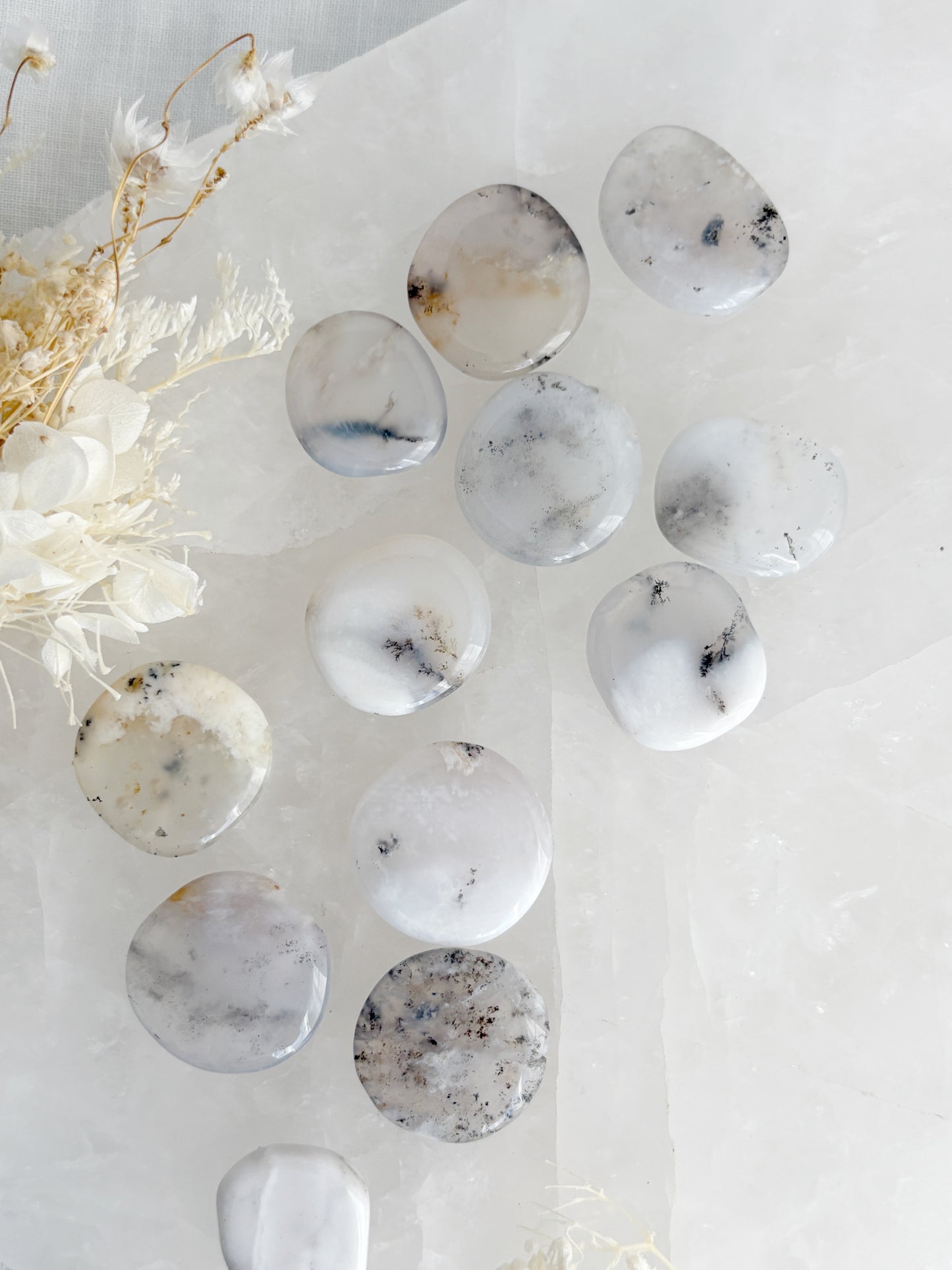 DENDRIC AGATE MINI FLAT STONE || INTUITIVELY CHOSEN