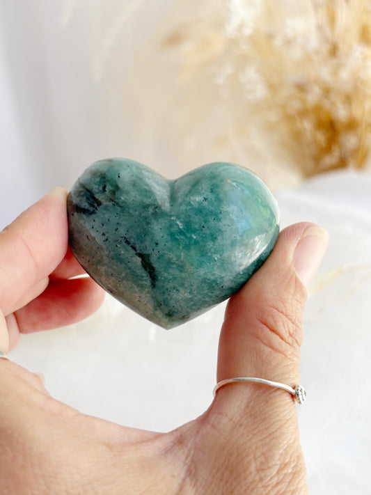 AMAZONITE PUFFY HEART || AMPH02
