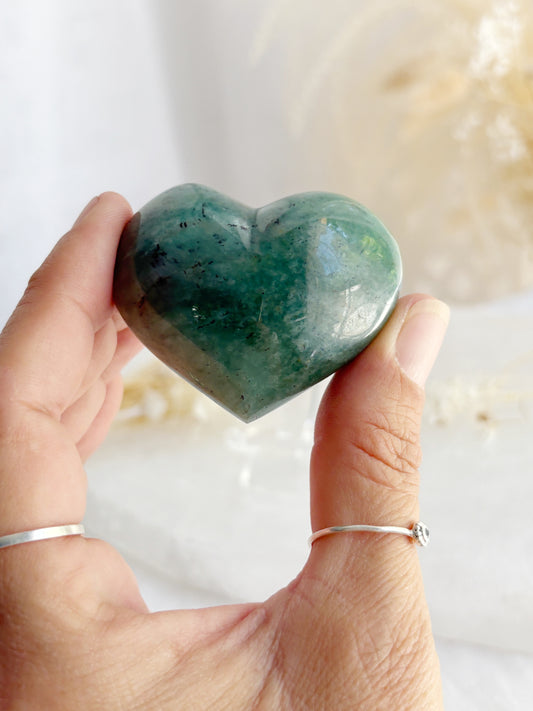 AMAZONITE PUFFY HEART || AMPH01