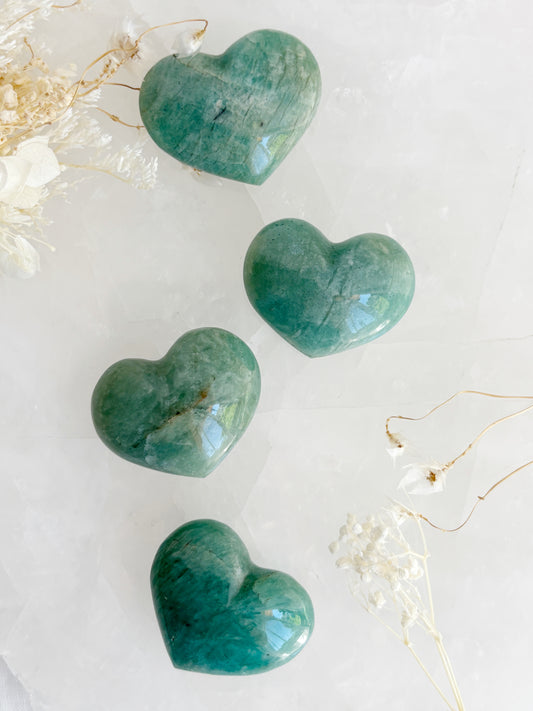 AMAZONITE PUFFY HEART || INTUITIVELY CHOSEN
