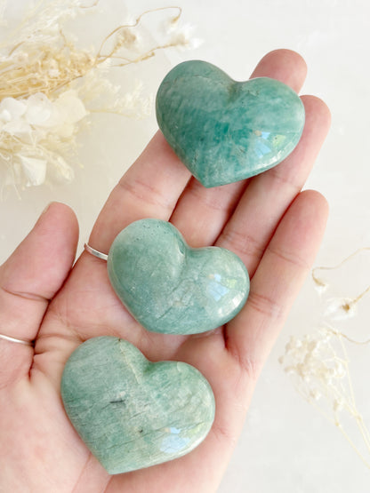 AMAZONITE PUFFY HEART || INTUITIVELY CHOSEN