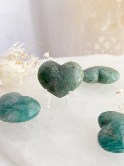 AMAZONITE PUFFY HEART || INTUITIVELY CHOSEN