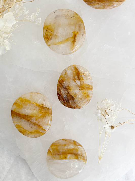 GOLDEN HEALER IRREGULAR FLAT STONE || INTUITIVELY CHOSEN
