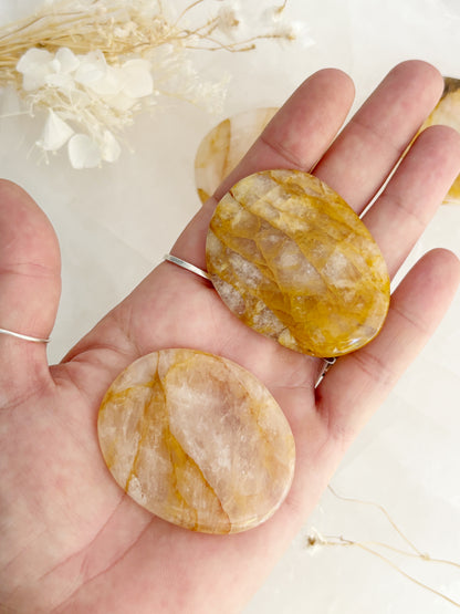 GOLDEN HEALER IRREGULAR FLAT STONE || INTUITIVELY CHOSEN