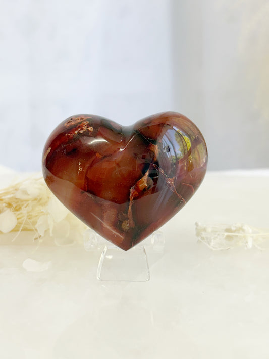 CARNELIAN PUFFY HEART || CPH01