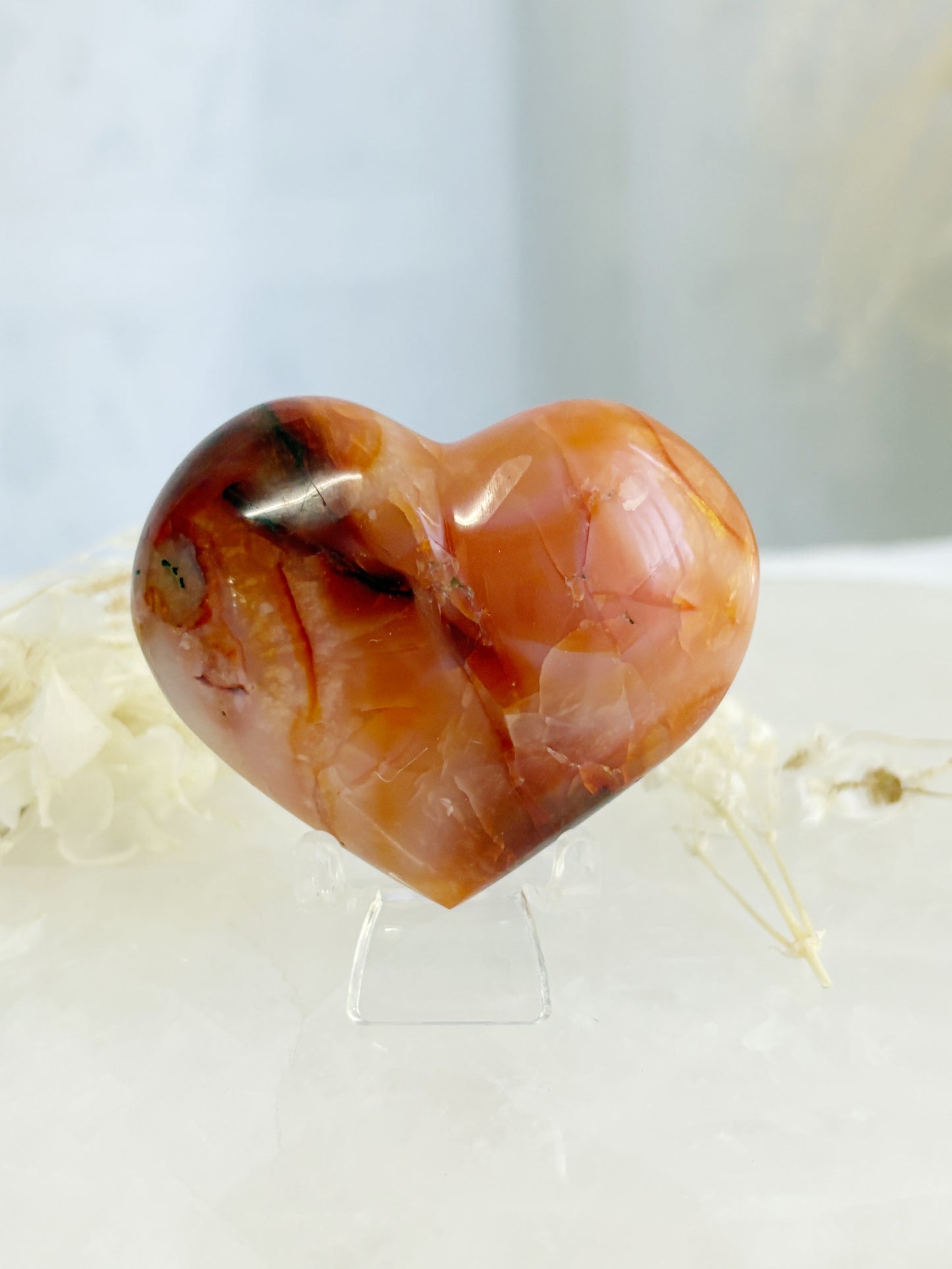CARNELIAN PUFFY HEART || CPH02