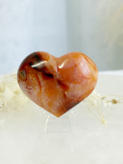 CARNELIAN PUFFY HEART || CPH02