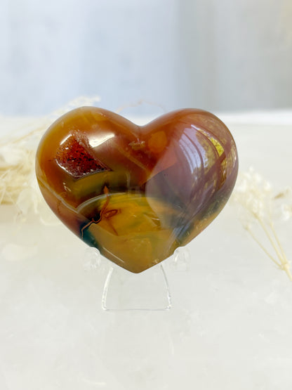 CARNELIAN PUFFY HEART || CPH05