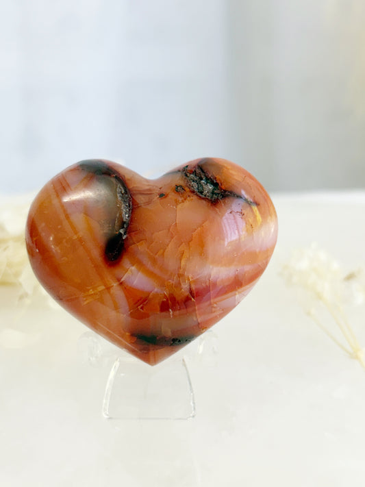 CARNELIAN PUFFY HEART || CPH06