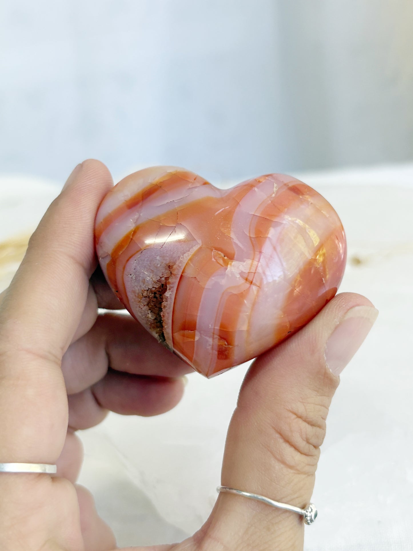 CARNELIAN PUFFY HEART || CPH06