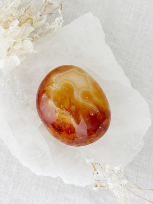 CARNELIAN FREEFORM PALMSTONE || CPS01
