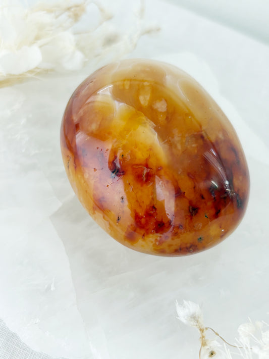 CARNELIAN FREEFORM PALMSTONE || CPS01