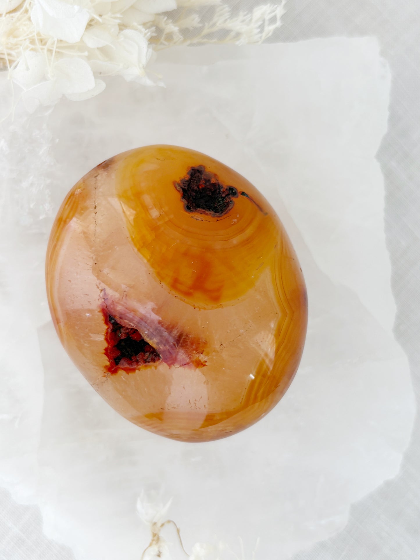 CARNELIAN FREEFORM PALMSTONE || CPS02