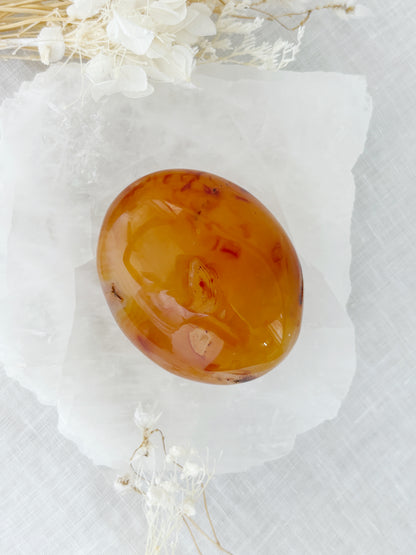 CARNELIAN FREEFORM PALMSTONE || CPS02