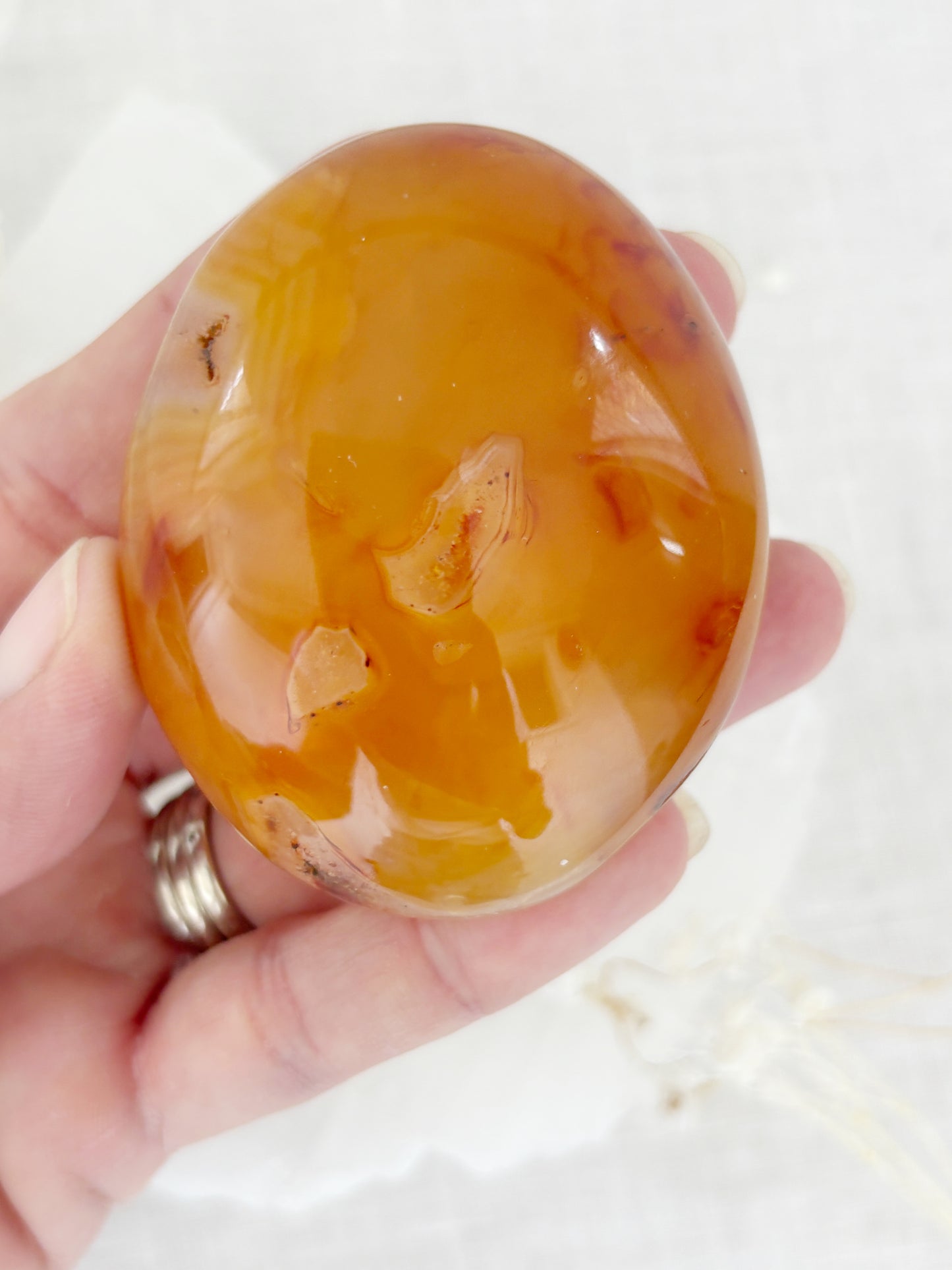 CARNELIAN FREEFORM PALMSTONE || CPS02