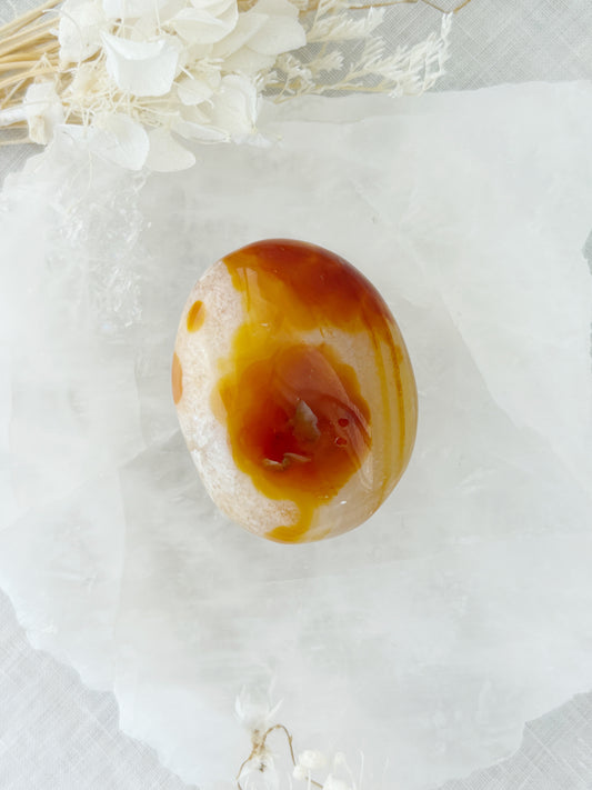 CARNELIAN FREEFORM PALMSTONE || CPS04