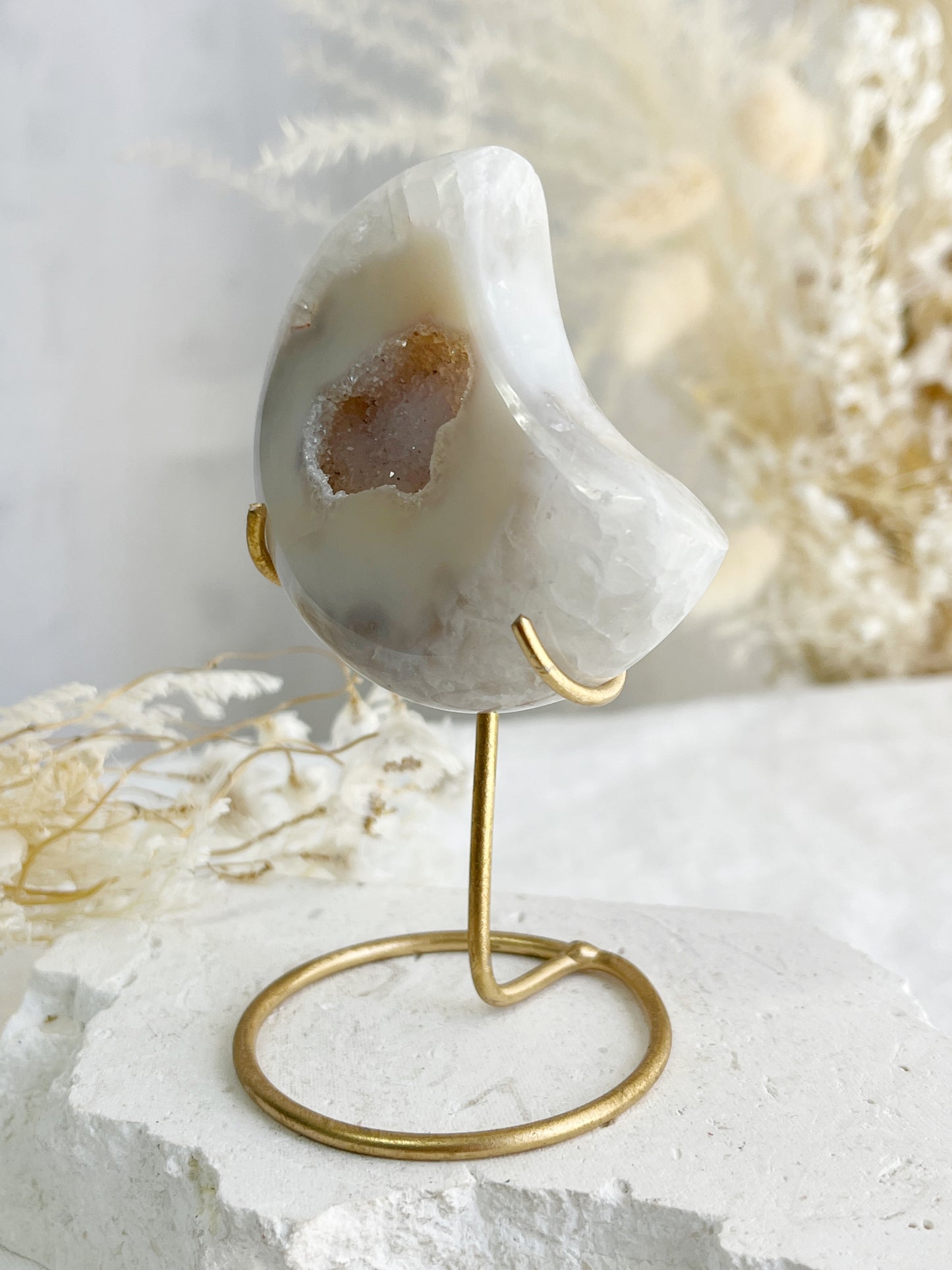 DRUZE AGATE MOON || 31017